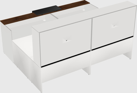 Shared one sided u-shaped reception desk