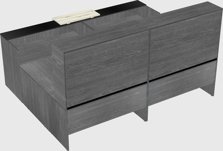 Shared one sided u-shaped reception desk