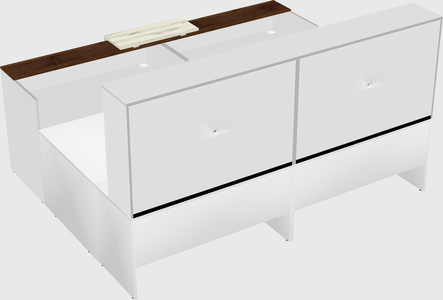 Shared one sided u-shaped reception desk