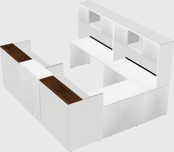 Shared one sided u-shaped reception desk