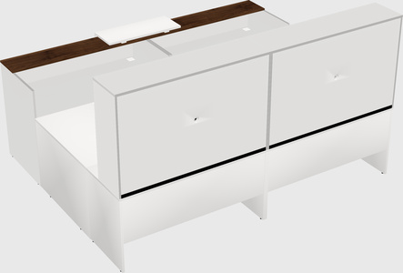 Shared one sided u-shaped reception desk