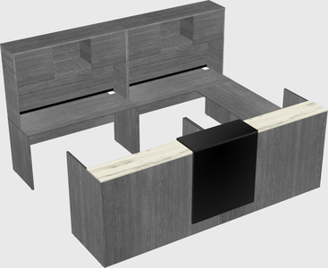 Shared one sided u-shaped reception desk