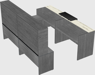 Shared one sided u-shaped reception desk