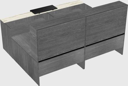 Shared one sided u-shaped reception desk