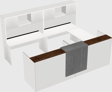 Shared one sided u-shaped reception desk