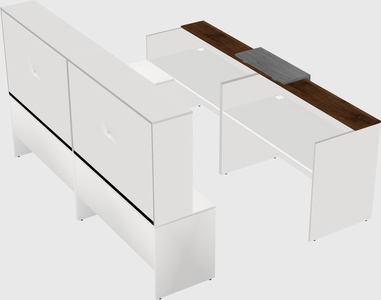 Shared one sided u-shaped reception desk