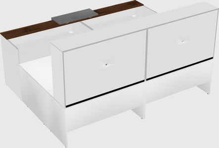 Shared one sided u-shaped reception desk