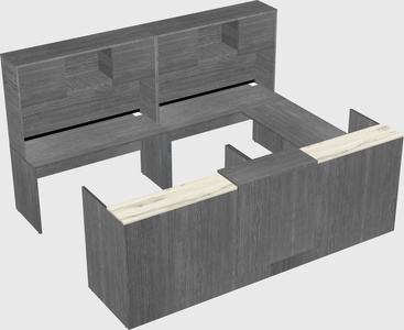 Shared one sided u-shaped reception desk