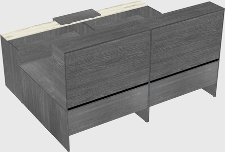 Shared one sided u-shaped reception desk
