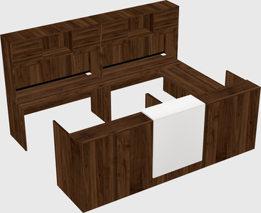 Shared one sided u-shaped reception desk