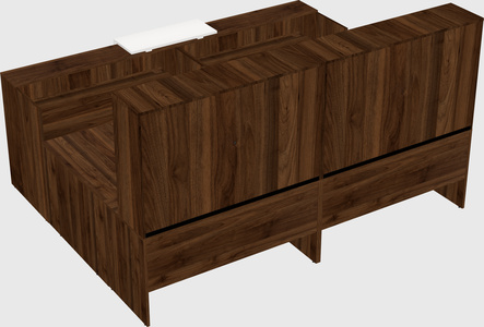 Shared one sided u-shaped reception desk