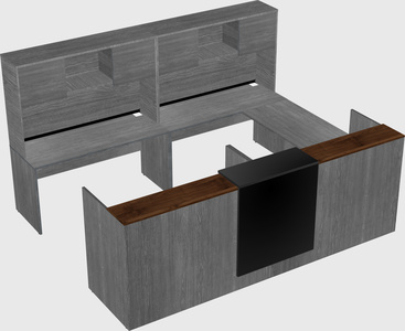 Shared one sided u-shaped reception desk