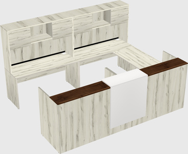 Shared one sided u-shaped reception desk