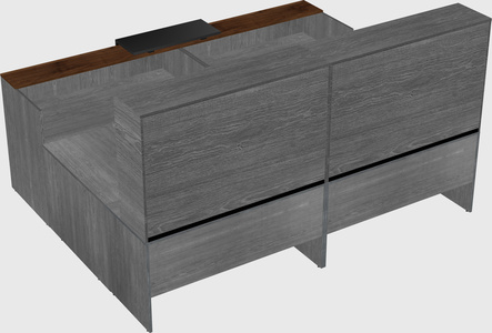 Shared one sided u-shaped reception desk