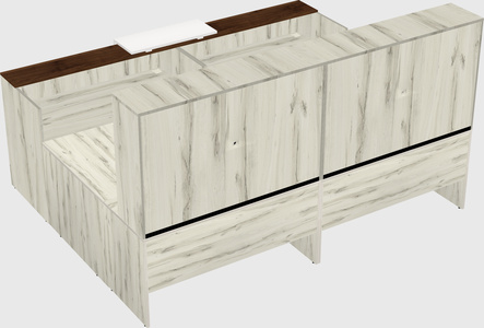 Shared one sided u-shaped reception desk