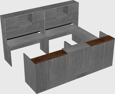 Shared one sided u-shaped reception desk