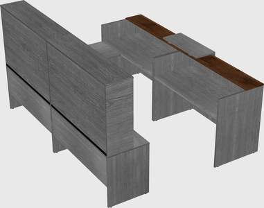 Shared one sided u-shaped reception desk