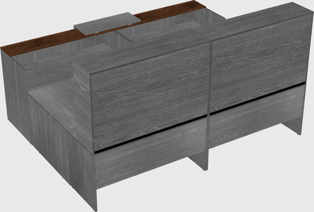 Shared one sided u-shaped reception desk