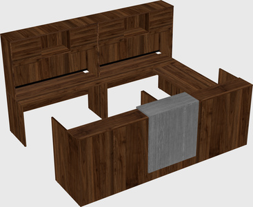 Shared one sided u-shaped reception desk