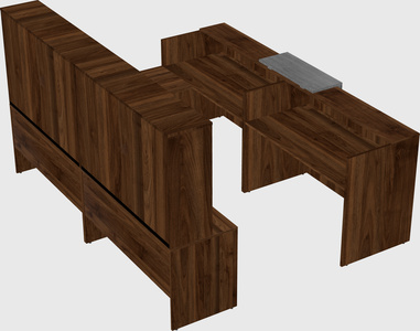 Shared one sided u-shaped reception desk