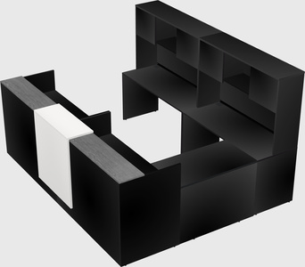 Shared one sided u-shaped reception desk