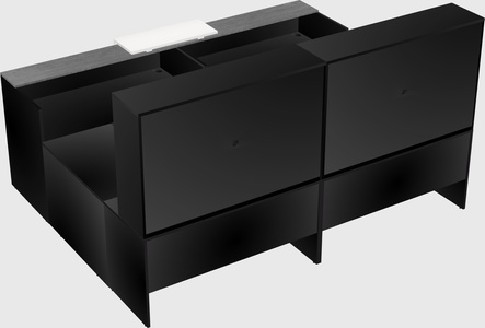 Shared one sided u-shaped reception desk