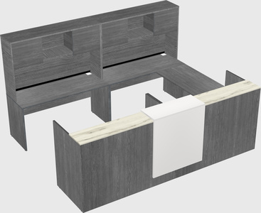 Shared one sided u-shaped reception desk