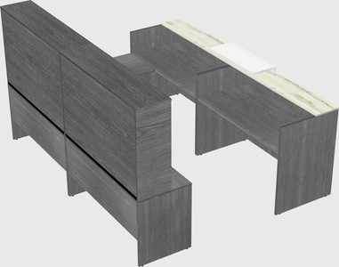 Shared one sided u-shaped reception desk