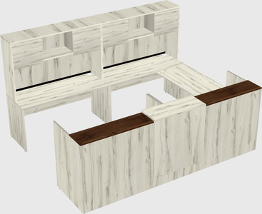 Shared one sided u-shaped reception desk