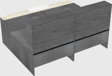 Shared one sided u-shaped reception desk