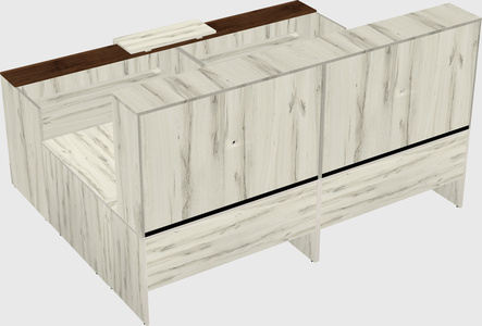 Shared one sided u-shaped reception desk