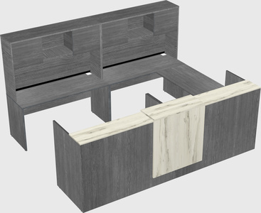 Shared one sided u-shaped reception desk