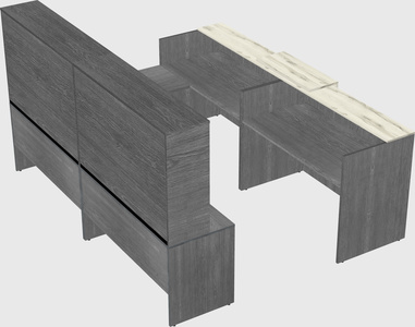 Shared one sided u-shaped reception desk
