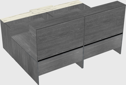 Shared one sided u-shaped reception desk