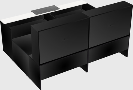 Shared one sided u-shaped reception desk