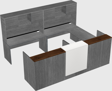 Shared one sided u-shaped reception desk