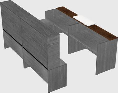 Shared one sided u-shaped reception desk