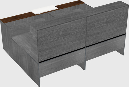 Shared one sided u-shaped reception desk
