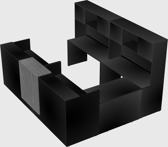 Shared one sided u-shaped reception desk