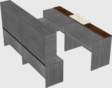 Shared one sided u-shaped reception desk