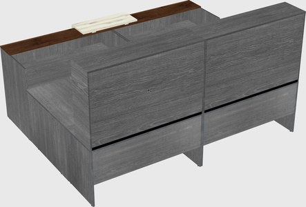 Shared one sided u-shaped reception desk