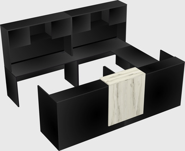 Shared one sided u-shaped reception desk