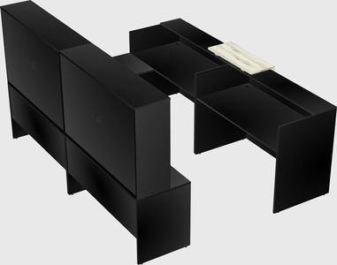 Shared one sided u-shaped reception desk