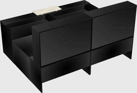 Shared one sided u-shaped reception desk