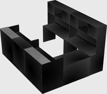 Shared one sided u-shaped reception desk