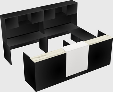 Shared one sided u-shaped reception desk