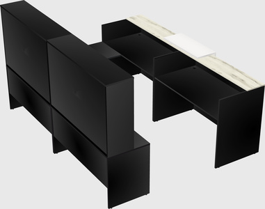 Shared one sided u-shaped reception desk