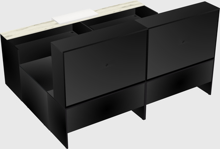 Shared one sided u-shaped reception desk