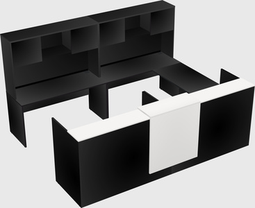 Shared one sided u-shaped reception desk