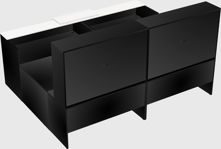 Shared one sided u-shaped reception desk